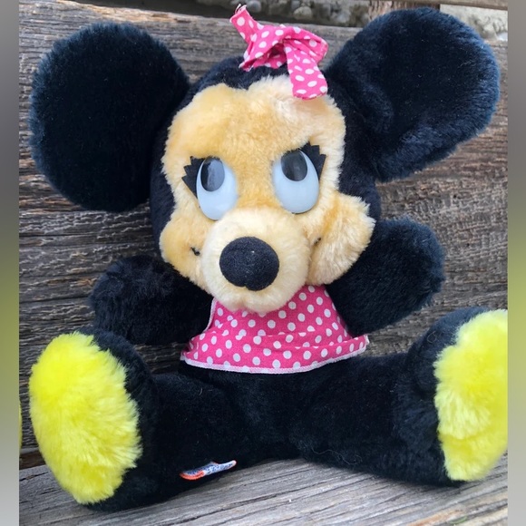 ❤️🖤Vintage Minnie Mouse & Mickey Mouse stuffed toys Vtg Disney Plush Dakin🖤❤️ - Picture 4 of 11